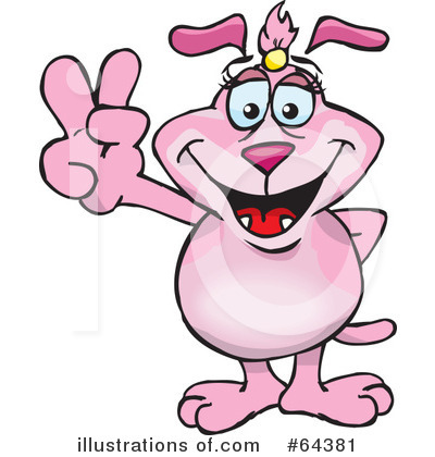 Pink Dog Clipart #64381 by Dennis Holmes Designs