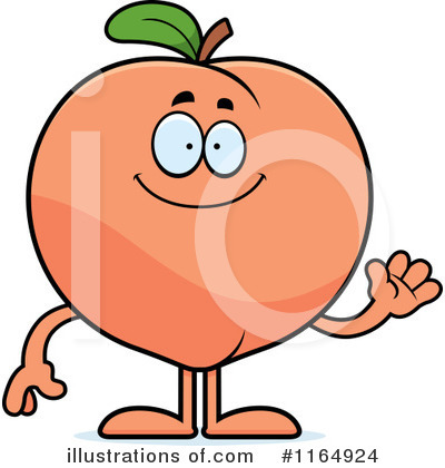 Royalty-Free (RF) Peach Clipart Illustration by Cory Thoman - Stock Sample #1164924