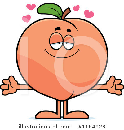 Royalty-Free (RF) Peach Clipart Illustration by Cory Thoman - Stock Sample #1164928
