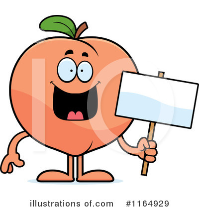 Royalty-Free (RF) Peach Clipart Illustration by Cory Thoman - Stock Sample #1164929