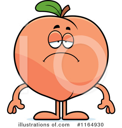 Royalty-Free (RF) Peach Clipart Illustration by Cory Thoman - Stock Sample #1164930