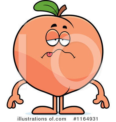 Royalty-Free (RF) Peach Clipart Illustration by Cory Thoman - Stock Sample #1164931