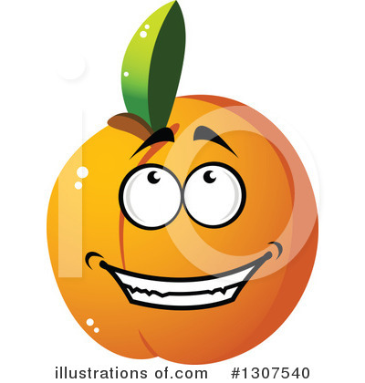 Royalty-Free (RF) Peach Clipart Illustration by Vector Tradition SM - Stock Sample #1307540