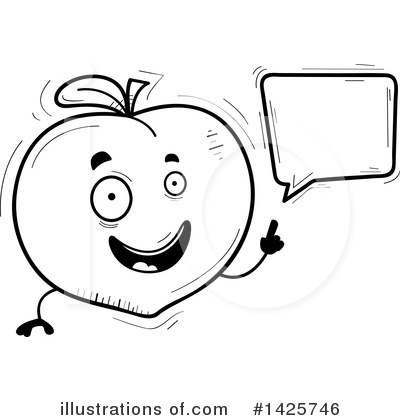 Royalty-Free (RF) Peach Clipart Illustration by Cory Thoman - Stock Sample #1425746