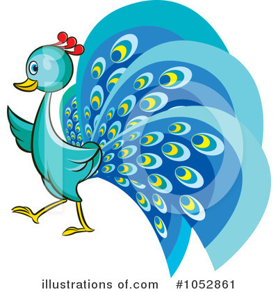 Royalty-Free (RF) Peacock Clipart Illustration by Lal Perera - Stock Sample #1052861