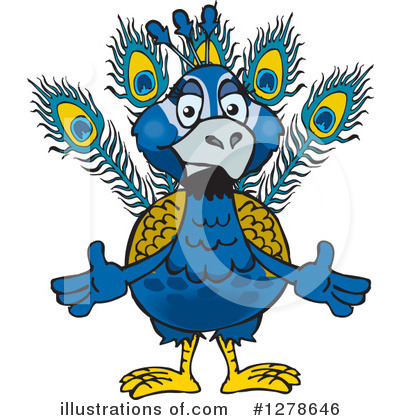 Peacock Clipart #1278646 by Dennis Holmes Designs