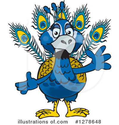 Peacock Clipart #1278648 by Dennis Holmes Designs