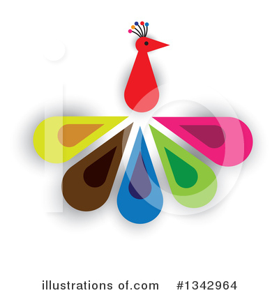 Peacock Clipart #1342964 by ColorMagic