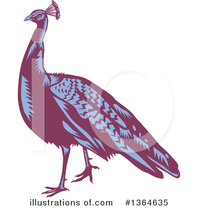 Royalty-Free (RF) Peacock Clipart Illustration by patrimonio - Stock Sample #1364635