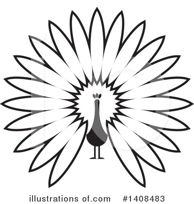 Peacock Clipart #1408483 by Lal Perera