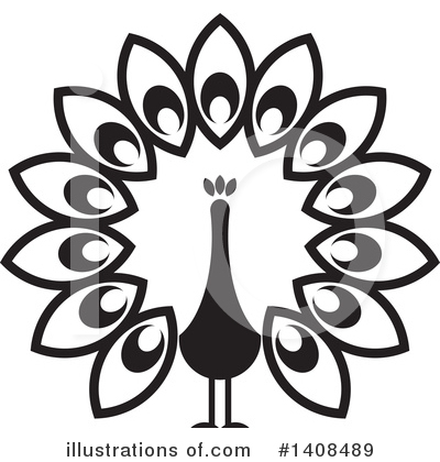 Royalty-Free (RF) Peacock Clipart Illustration by Lal Perera - Stock Sample #1408489