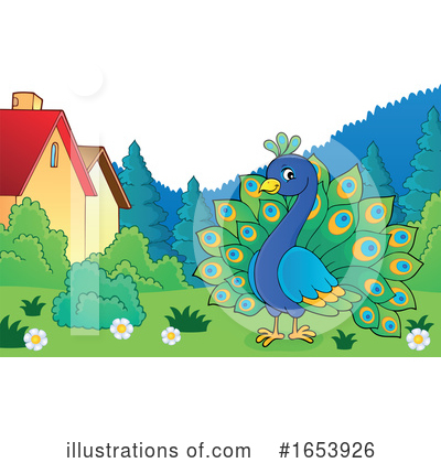 Peacock Clipart #1653926 by visekart