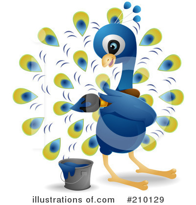 Royalty-Free (RF) Peacock Clipart Illustration by BNP Design Studio - Stock Sample #210129
