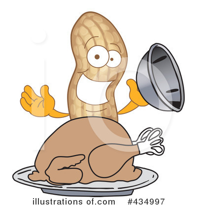 Royalty-Free (RF) Peanut Character Clipart Illustration by Mascot Junction - Stock Sample #434997