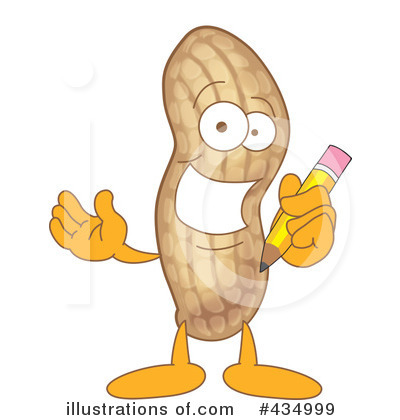 Royalty-Free (RF) Peanut Character Clipart Illustration by Mascot Junction - Stock Sample #434999