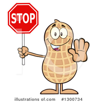 Royalty-Free (RF) Peanut Clipart Illustration by Hit Toon - Stock Sample #1300734