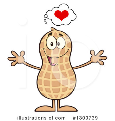Royalty-Free (RF) Peanut Clipart Illustration by Hit Toon - Stock Sample #1300739
