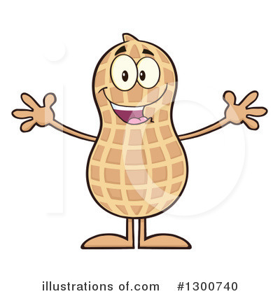 Royalty-Free (RF) Peanut Clipart Illustration by Hit Toon - Stock Sample #1300740