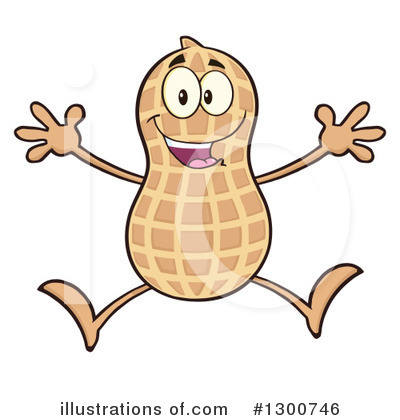 Royalty-Free (RF) Peanut Clipart Illustration by Hit Toon - Stock Sample #1300746
