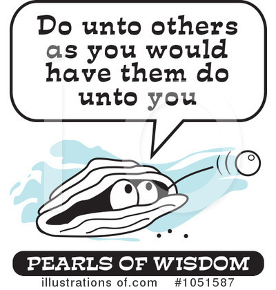 Royalty-Free (RF) Pearls Of Wisdom Clipart Illustration by Johnny Sajem - Stock Sample #1051587