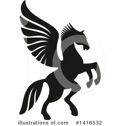 Royalty-Free (RF) Pegasus Clipart Illustration by Vector Tradition SM - Stock Sample #1416532