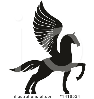 Royalty-Free (RF) Pegasus Clipart Illustration by Vector Tradition SM - Stock Sample #1416534