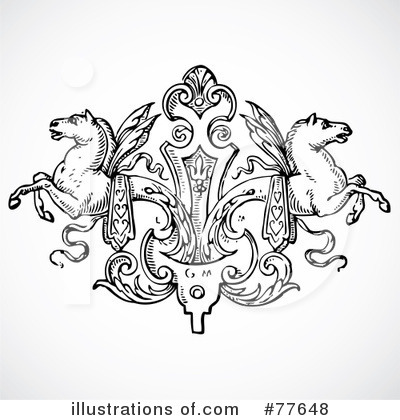 Royalty-Free (RF) Pegasus Clipart Illustration by BestVector - Stock Sample #77648