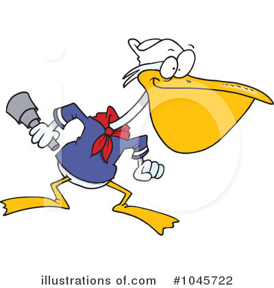 Royalty-Free (RF) Pelican Clipart Illustration by toonaday - Stock Sample #1045722