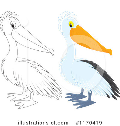Royalty-Free (RF) Pelican Clipart Illustration by Alex Bannykh - Stock Sample #1170419