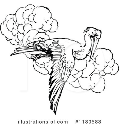 Royalty-Free (RF) Pelican Clipart Illustration by Prawny Vintage - Stock Sample #1180583