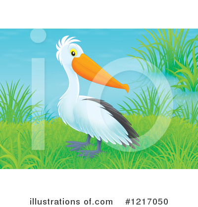 Royalty-Free (RF) Pelican Clipart Illustration by Alex Bannykh - Stock Sample #1217050