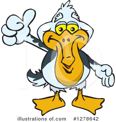 Royalty-Free (RF) Pelican Clipart Illustration by Dennis Holmes Designs - Stock Sample #1278642