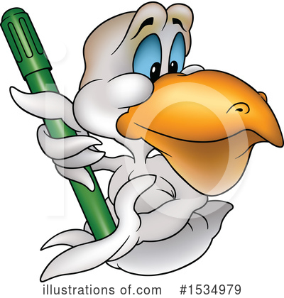Royalty-Free (RF) Pelican Clipart Illustration by dero - Stock Sample #1534979