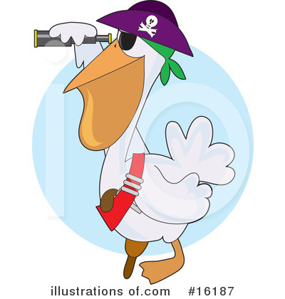 Royalty-Free (RF) Pelican Clipart Illustration by Maria Bell - Stock Sample #16187