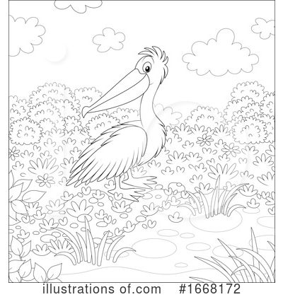 Royalty-Free (RF) Pelican Clipart Illustration by Alex Bannykh - Stock Sample #1668172