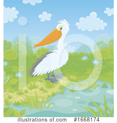 Royalty-Free (RF) Pelican Clipart Illustration by Alex Bannykh - Stock Sample #1668174