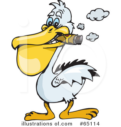 Royalty-Free (RF) Pelican Clipart Illustration by Dennis Holmes Designs - Stock Sample #65114