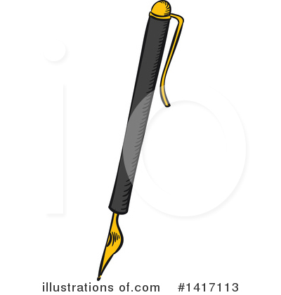 Royalty-Free (RF) Pen Clipart Illustration by Vector Tradition SM - Stock Sample #1417113
