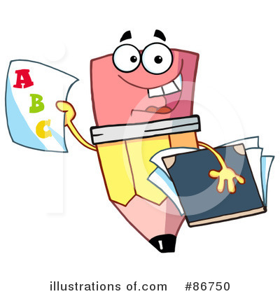 Royalty-Free (RF) Pencil Character Clipart Illustration by Hit Toon - Stock Sample #86750