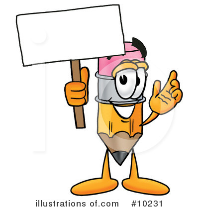 Royalty-Free (RF) Pencil Clipart Illustration by Mascot Junction - Stock Sample #10231