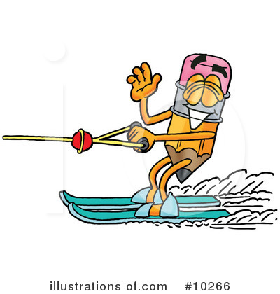 Waterskiing Clipart #10266 by Mascot Junction