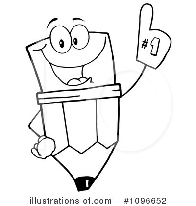 Royalty-Free (RF) Pencil Clipart Illustration by Hit Toon - Stock Sample #1096652
