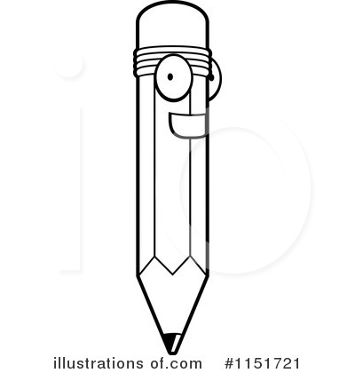 Pencil Mascot Clipart #1151721 by Cory Thoman