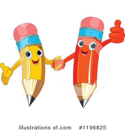 Pencil Mascot Clipart #1196825 by Pushkin