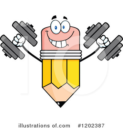 Royalty-Free (RF) Pencil Clipart Illustration by Hit Toon - Stock Sample #1202387