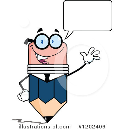 Pencil Character Clipart #1202406 by Hit Toon
