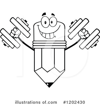 Royalty-Free (RF) Pencil Clipart Illustration by Hit Toon - Stock Sample #1202430
