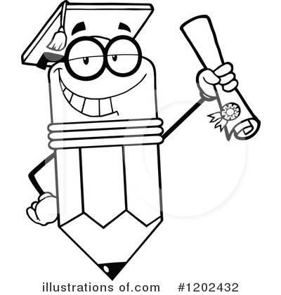 Royalty-Free (RF) Pencil Clipart Illustration by Hit Toon - Stock Sample #1202432