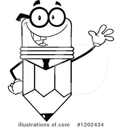 Royalty-Free (RF) Pencil Clipart Illustration by Hit Toon - Stock Sample #1202434