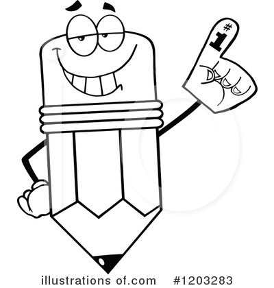 Royalty-Free (RF) Pencil Clipart Illustration by Hit Toon - Stock Sample #1203283